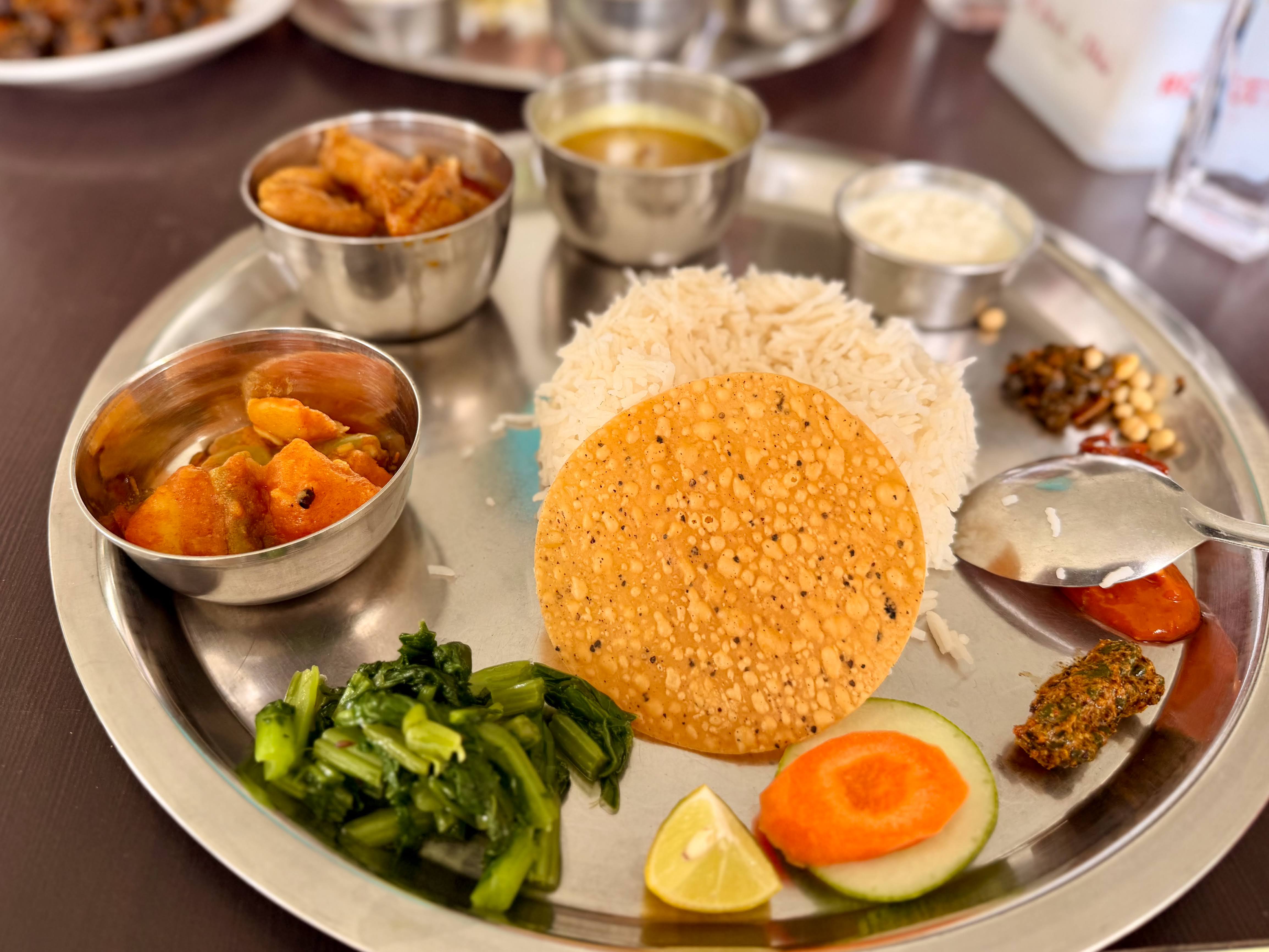 Thakali meals for lunch