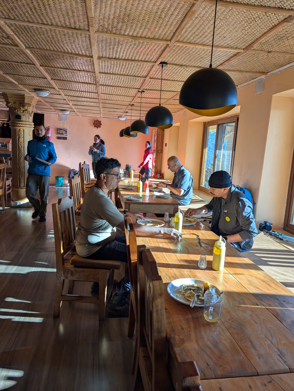 Simon and I at breakfast