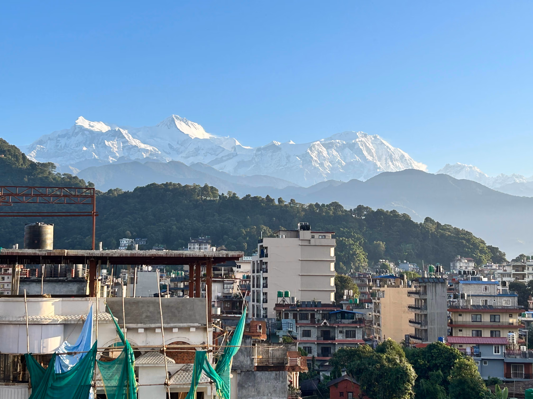 Morning view of Annapurna from Pokhara