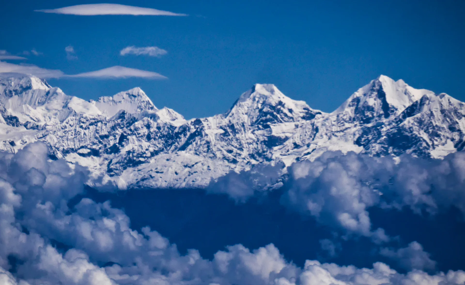 The Himalayas from the flight