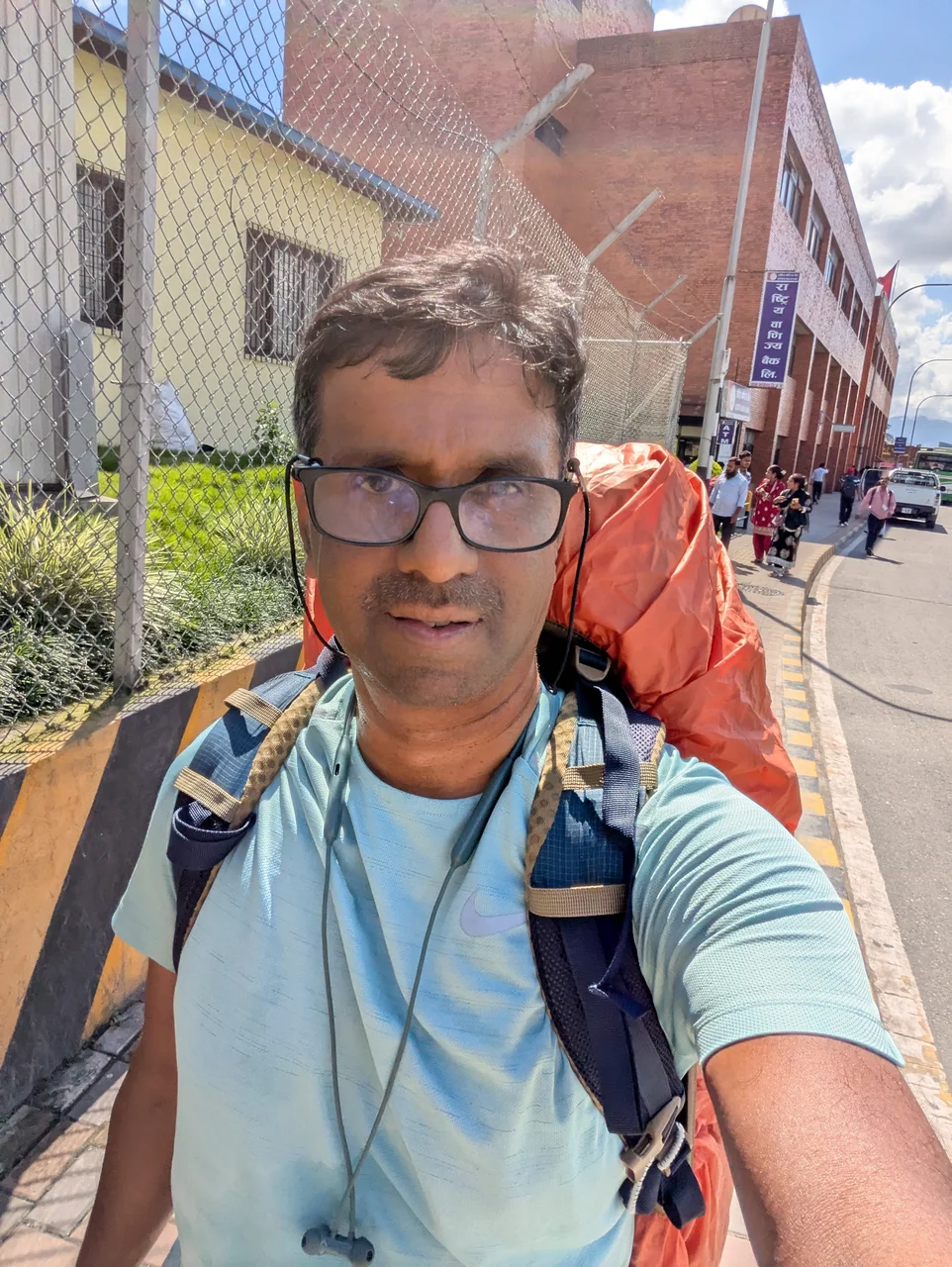 Walking to domestic terminal