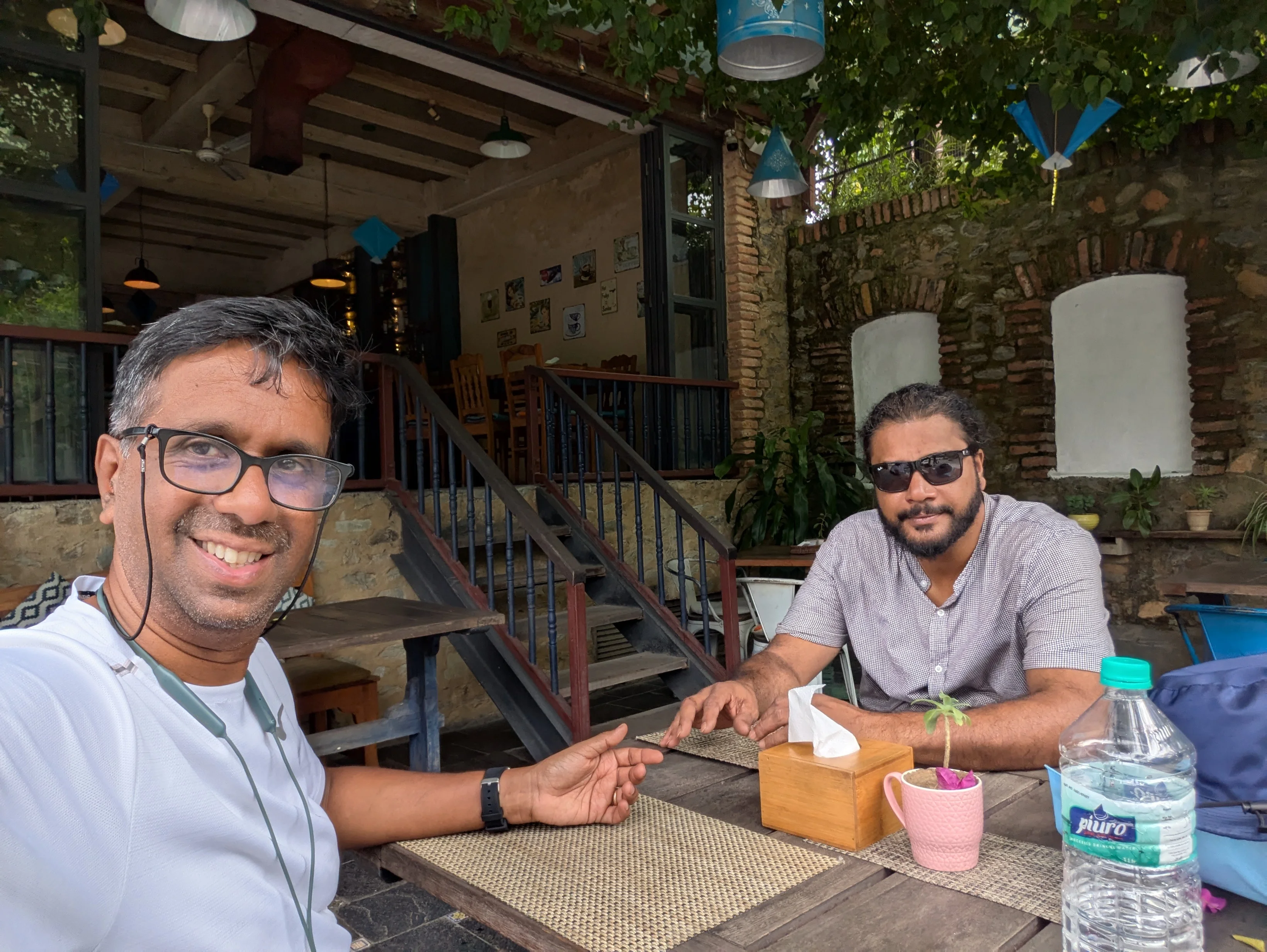 Coffee and snacks after boating
