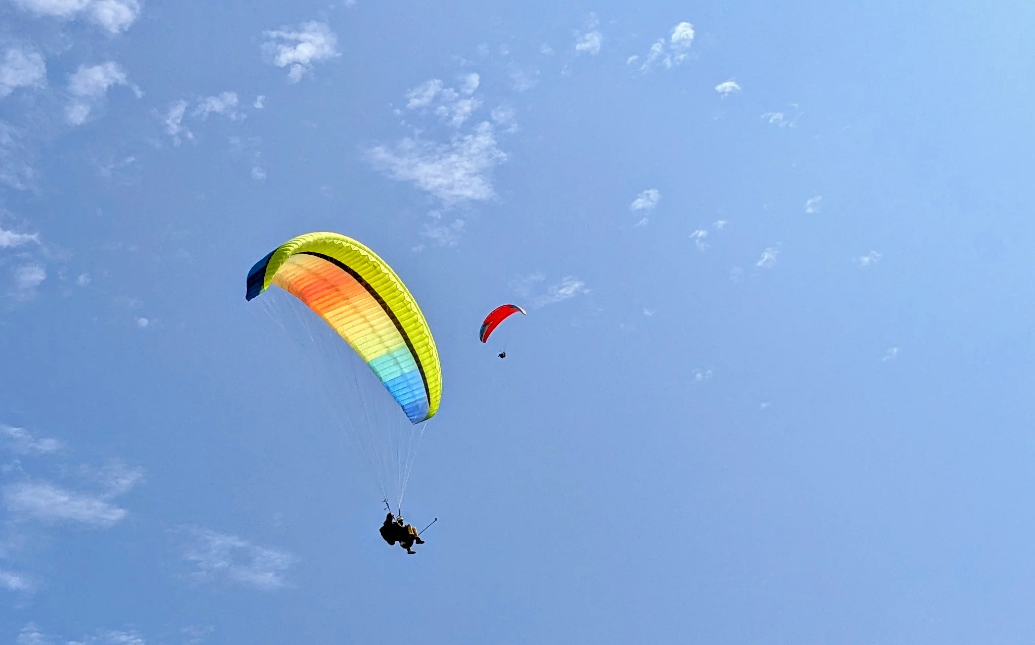 Close-up of paraglider