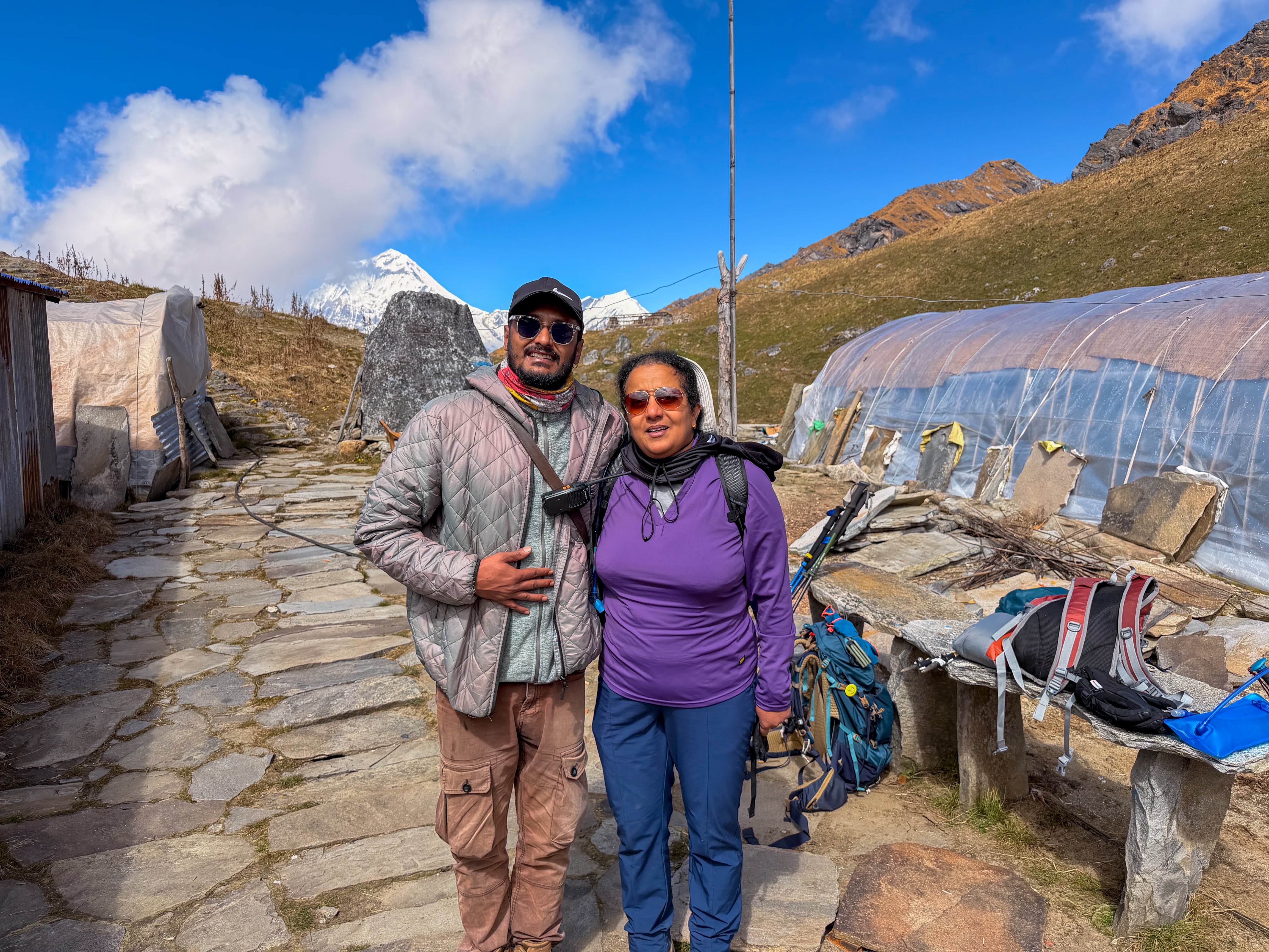 Asmer and Ann at Khayar Khola